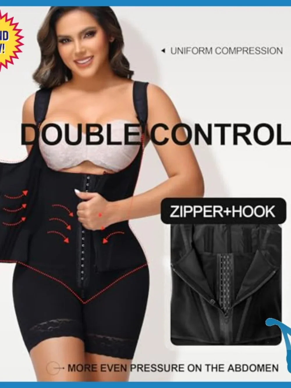 X-Small Shapewear Bodysuit Tummy Control Postpartum Compression Garment
